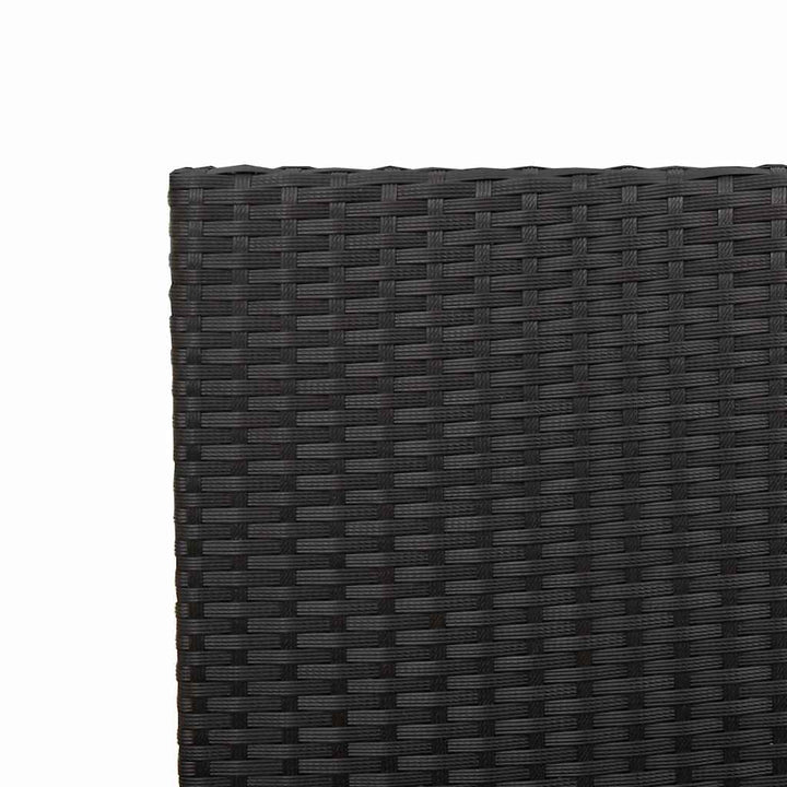 Have stapelstole 2 pcs Sort og Brunt PE rattan, Solid akacietræ
