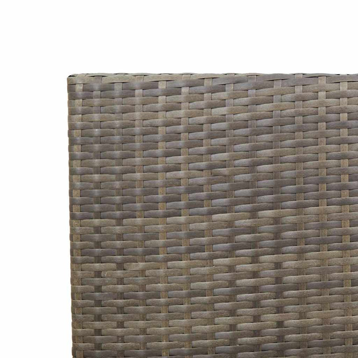 Have stapelstole 2 pcs Grå og Brun PE rattan, Solid akacietræ
