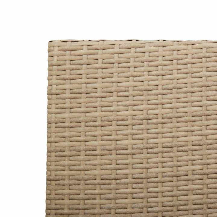Have stapelstole 2 pcs Creme og Brun PE rattan, Solid akacietræ