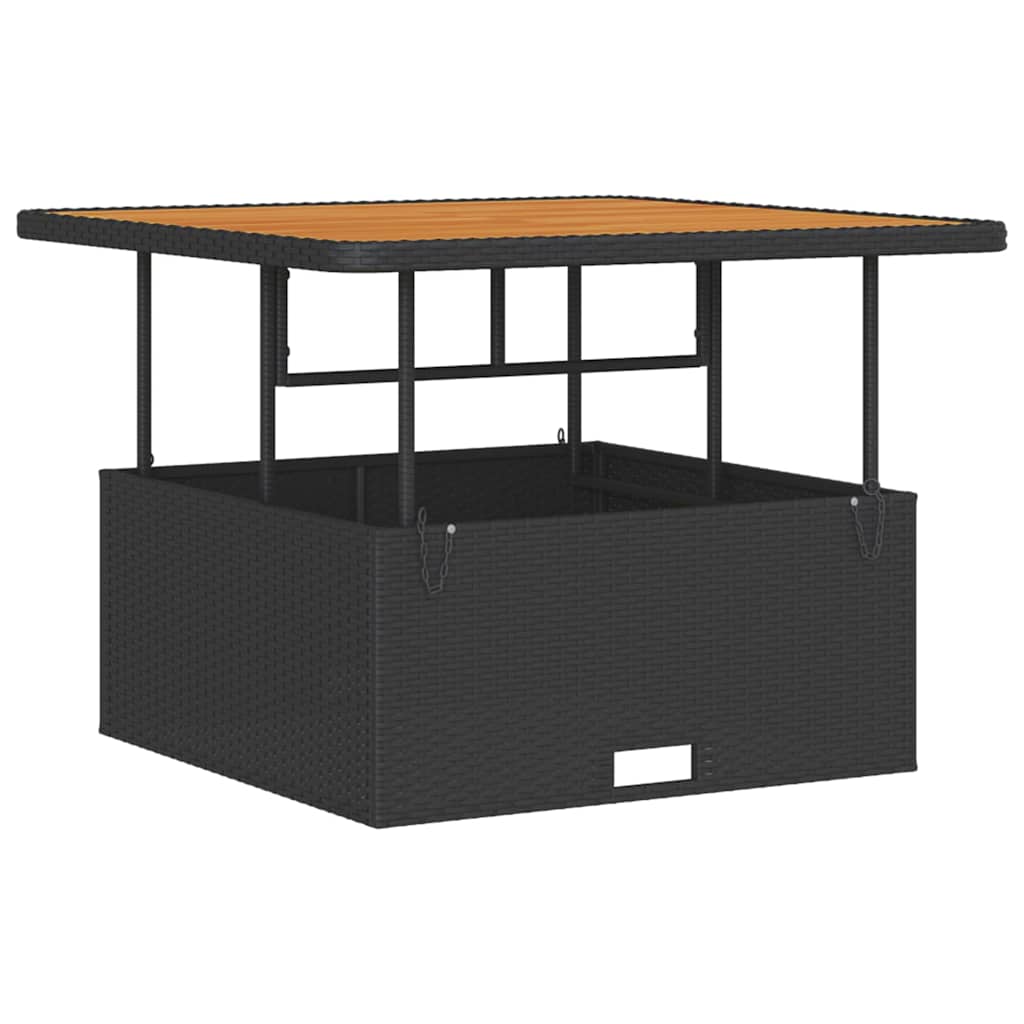 Have Spisebordssæt Sort Poly rattan