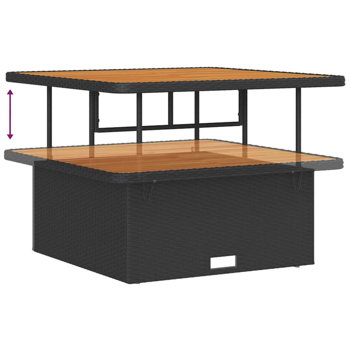 Have Spisebordssæt Sort Poly rattan