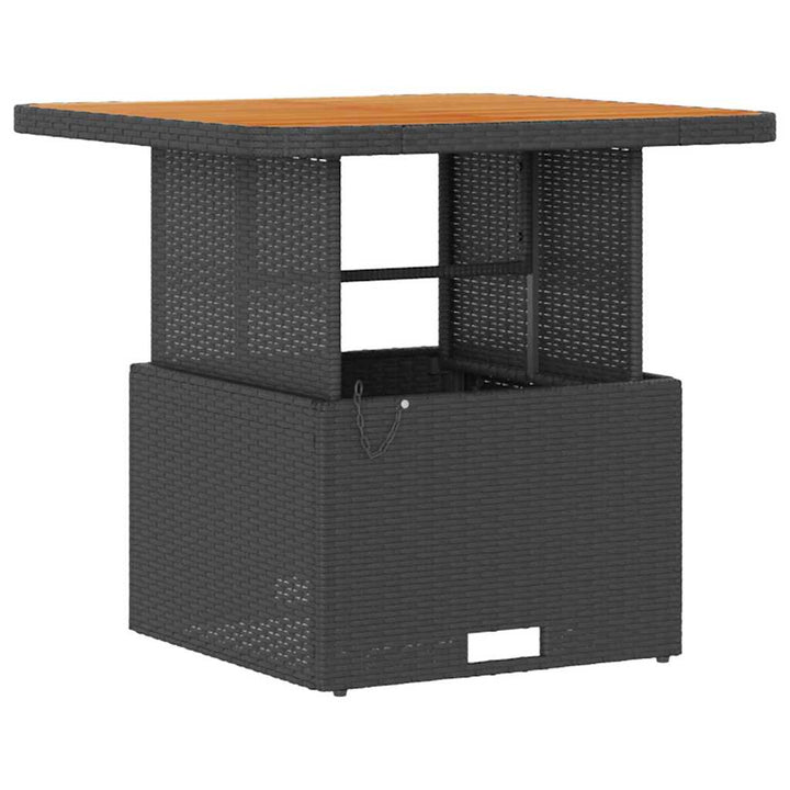 Have Spisebordssæt Sort Poly rattan