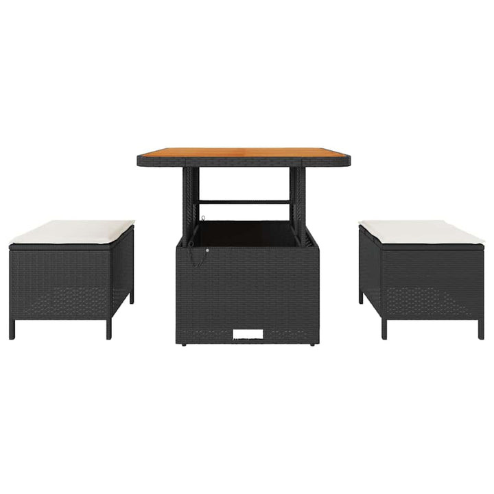 Have Spisebordssæt Sort Poly rattan