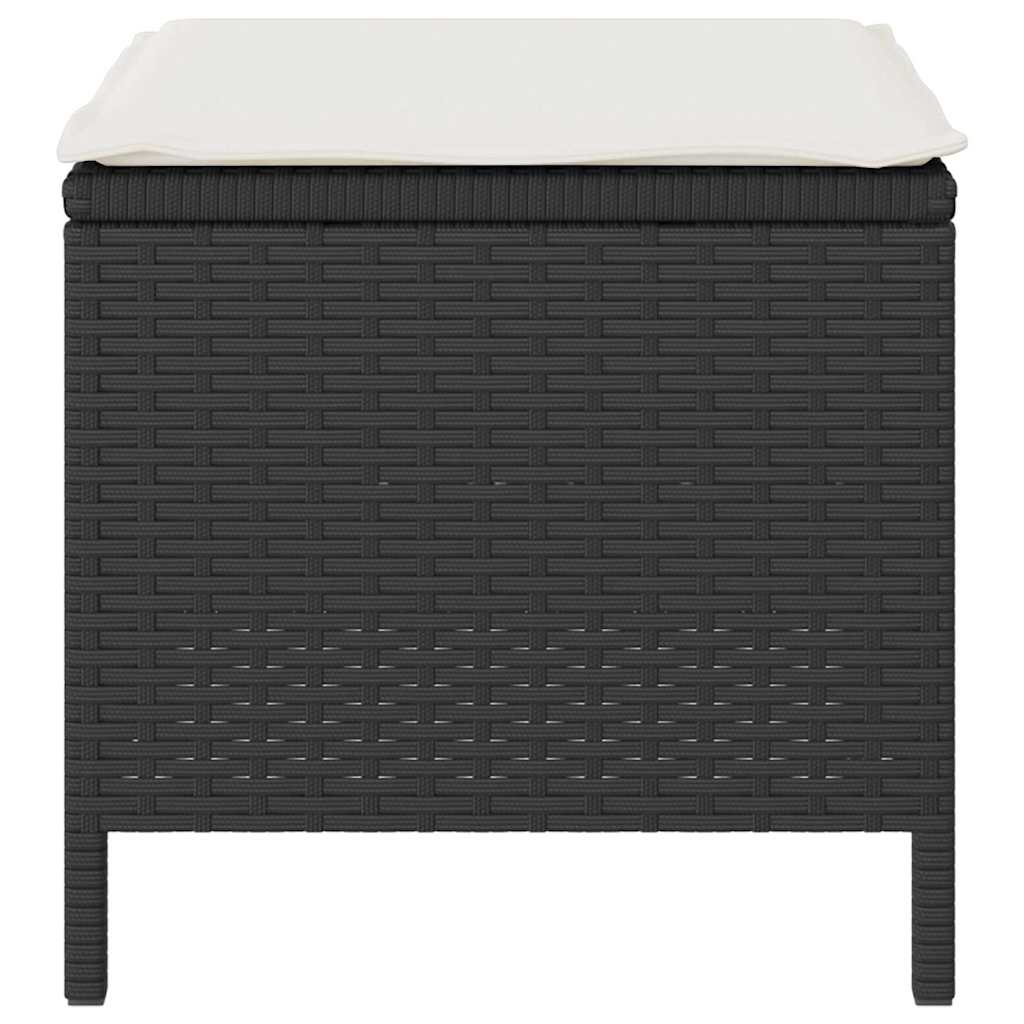 Have Spisebordssæt Sort Poly rattan