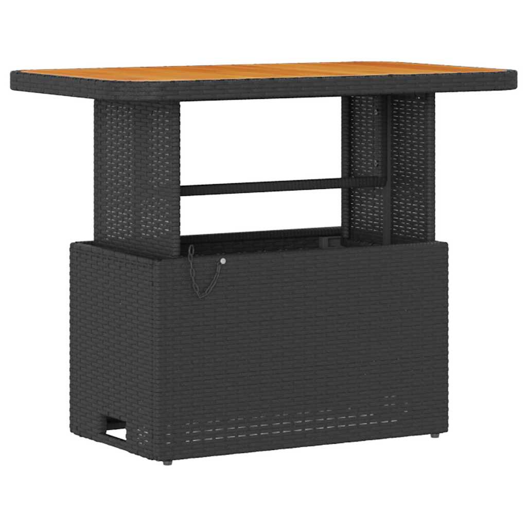 Have Spisebordssæt Sort Poly rattan