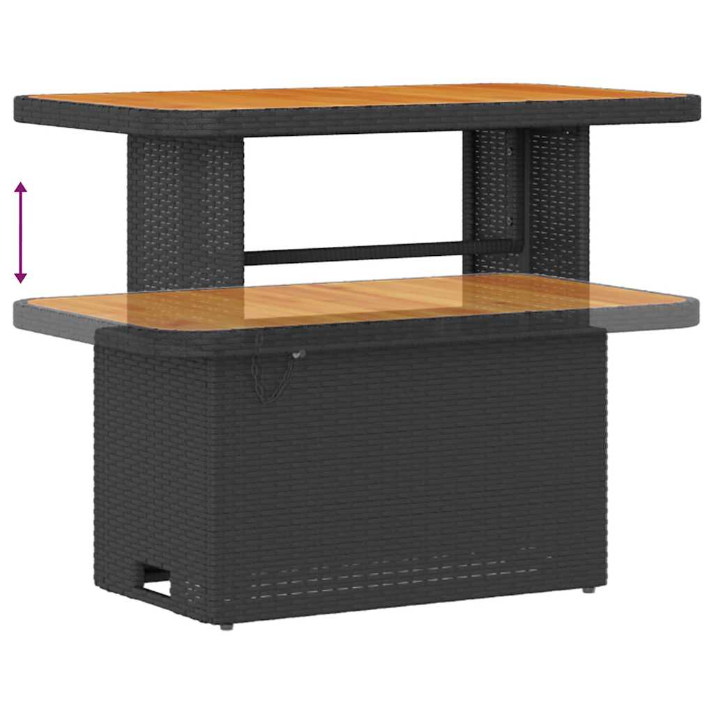 Have Spisebordssæt Sort Poly rattan