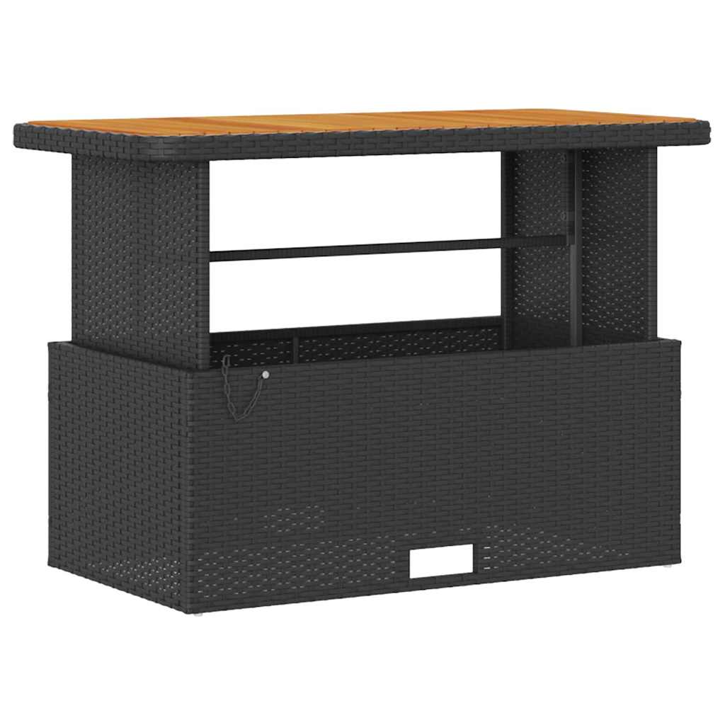 Have Spisebordssæt Sort Poly rattan