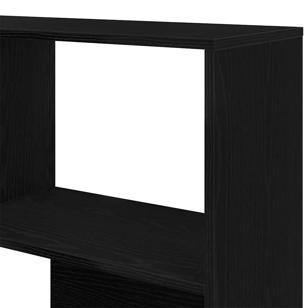 Bogskab Sort eg 140 x 30 x 140 cm Konstrueret træ
