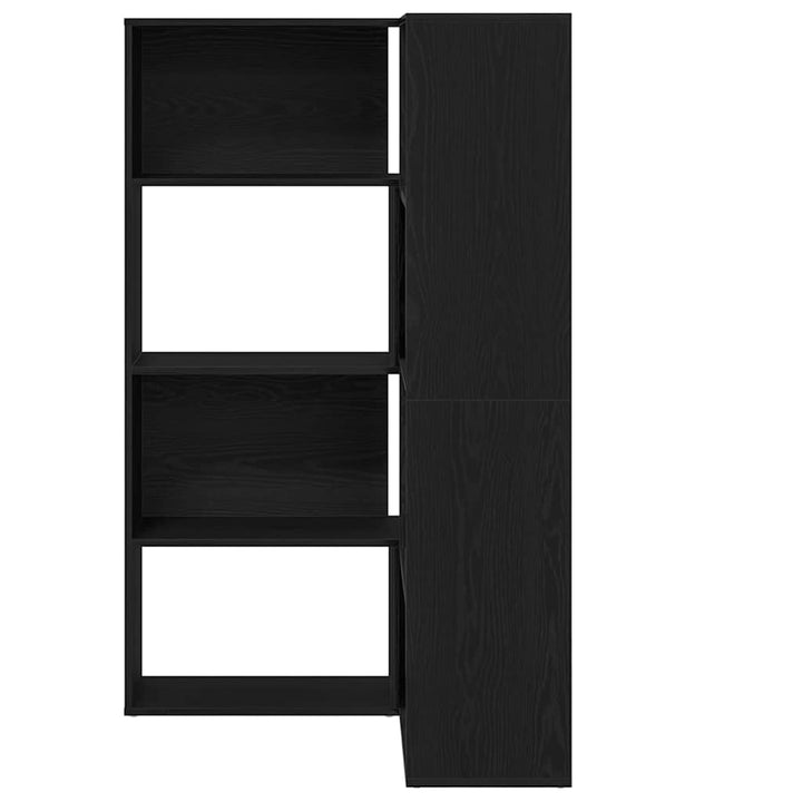 Bogskab Sort eg 140 x 30 x 140 cm Konstrueret træ