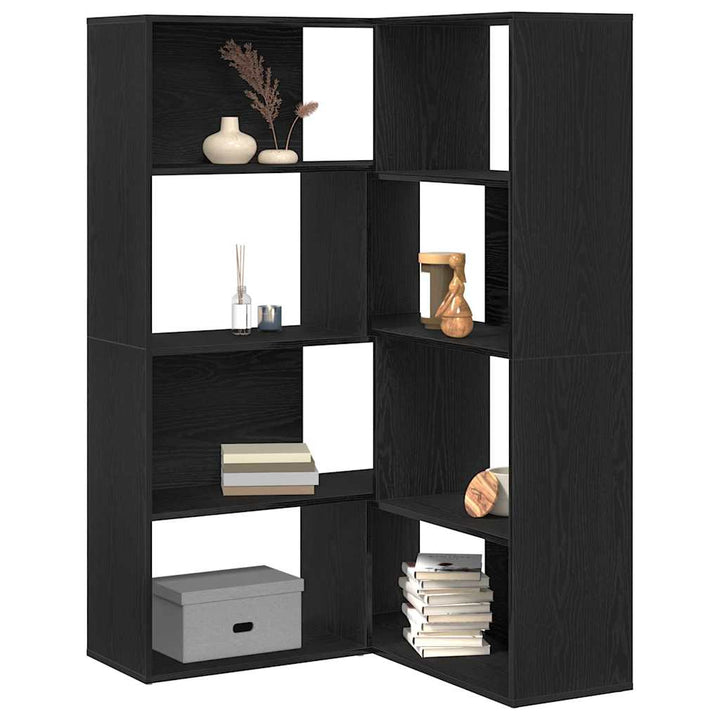 Bogskab Sort eg 140 x 30 x 140 cm Konstrueret træ