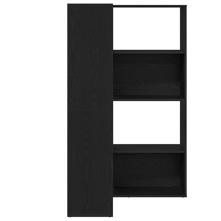 Bogskab Sort eg 140 x 30 x 140 cm Konstrueret træ