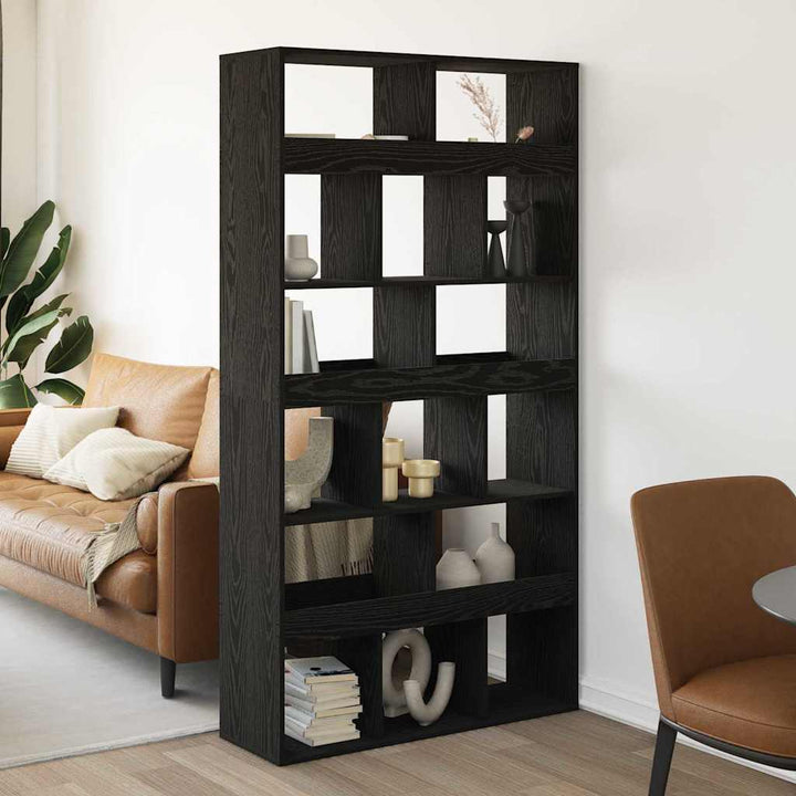 Bogskab Sort eg 100 x 33 x 187,5 cm Konstrueret træ