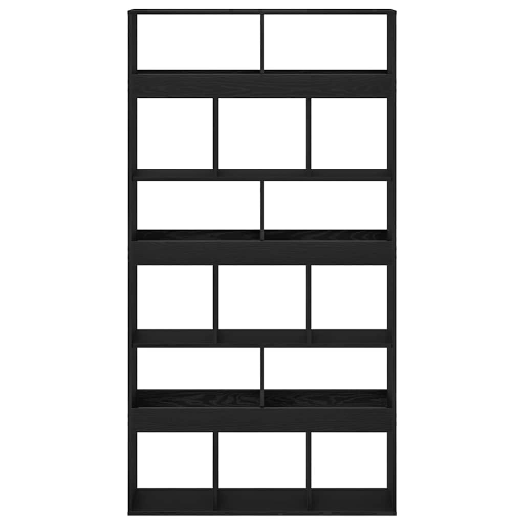 Bogskab Sort eg 100 x 33 x 187,5 cm Konstrueret træ