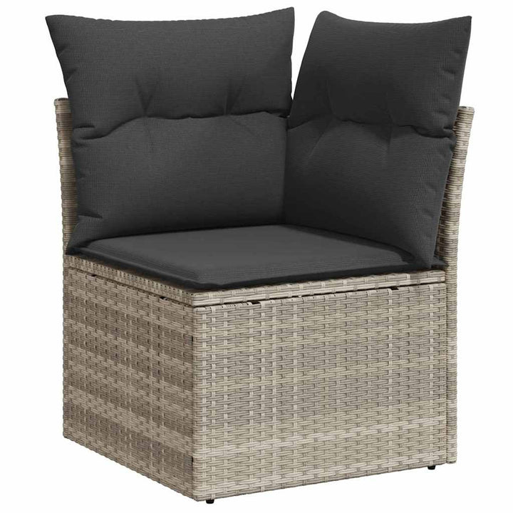 Havesofa Sæt med pude med pude 7 pcs Lysegrå 55 x 55 x 37 cm