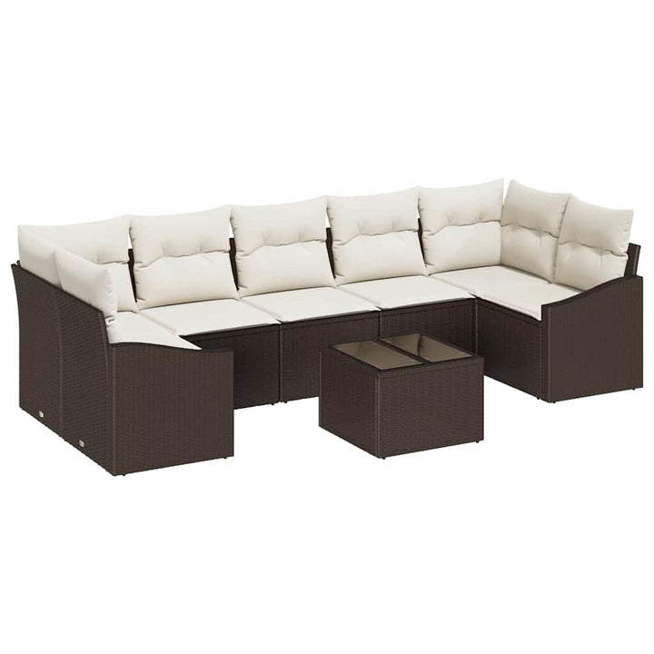 Havesofa Sæt med pude med pude Brun og Creme 55 x 55 x 37 cm