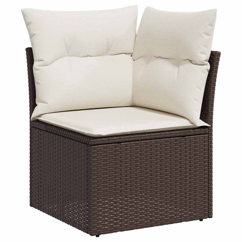 Havesofa Sæt med pude med pude Brun og Creme 55 x 55 x 37 cm
