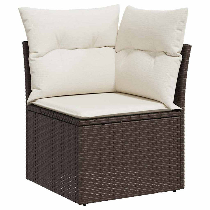Havesofa Sæt med pude med pude Brun og Creme 55 x 55 x 37 cm