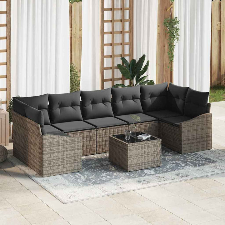 Havesofa Sæt med pude med opbevaring Grå 55 x 55 x 37 cm
