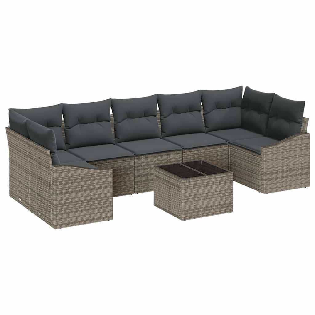 Havesofa Sæt med pude med opbevaring Grå 55 x 55 x 37 cm
