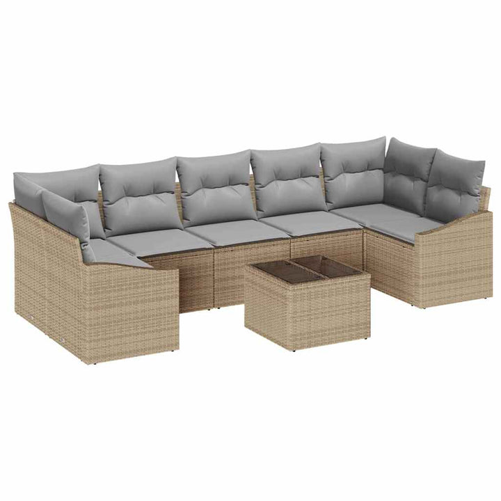 Havesofa Sæt med pude med pude Beige og lys grå 55 x 55 x 37 cm