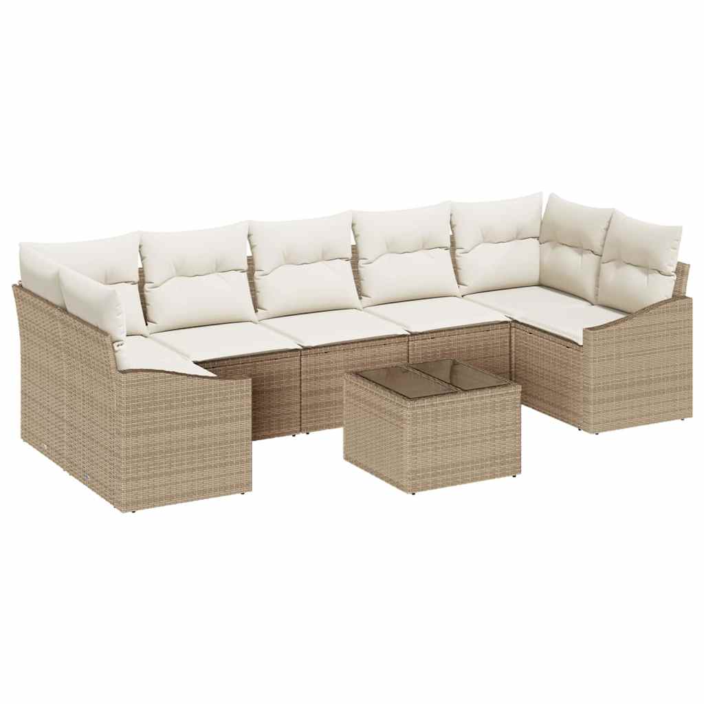 Havesofa Sæt med pude med pude Beige og creme 55 x 55 x 37 cm