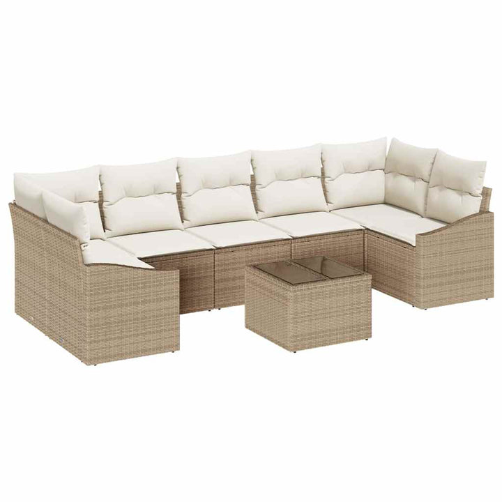 Havesofa Sæt med pude med pude Beige og creme 55 x 55 x 37 cm
