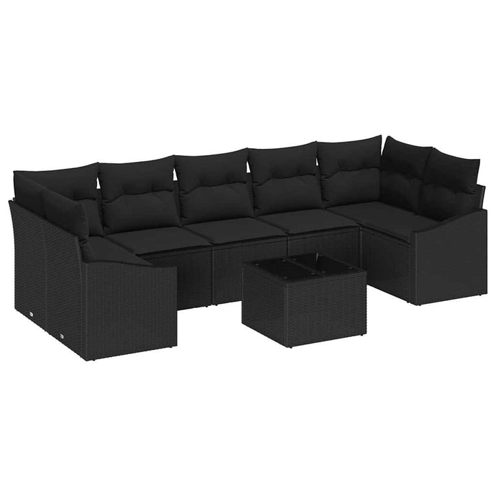 Havesofa Sæt med pude med opbevaring Sort 55 x 55 x 37 cm