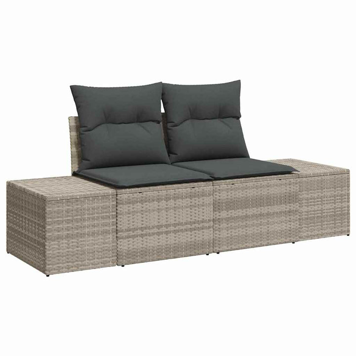Havesofa Sæt med pude med pude 5 pcs Lysegrå 55 x 55 x 37 cm