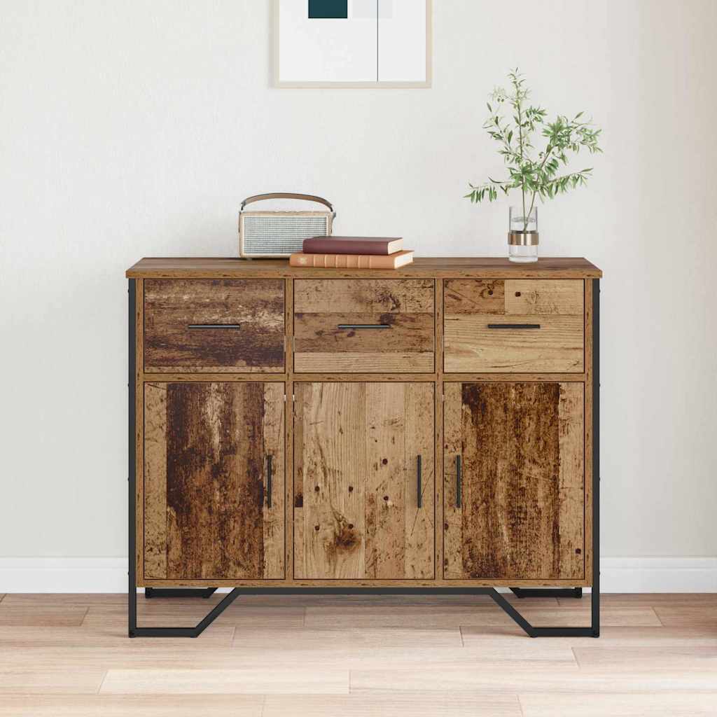 Sideboard Gammelt træ 97 x 32.5 x 74.5 cm Konstrueret træ