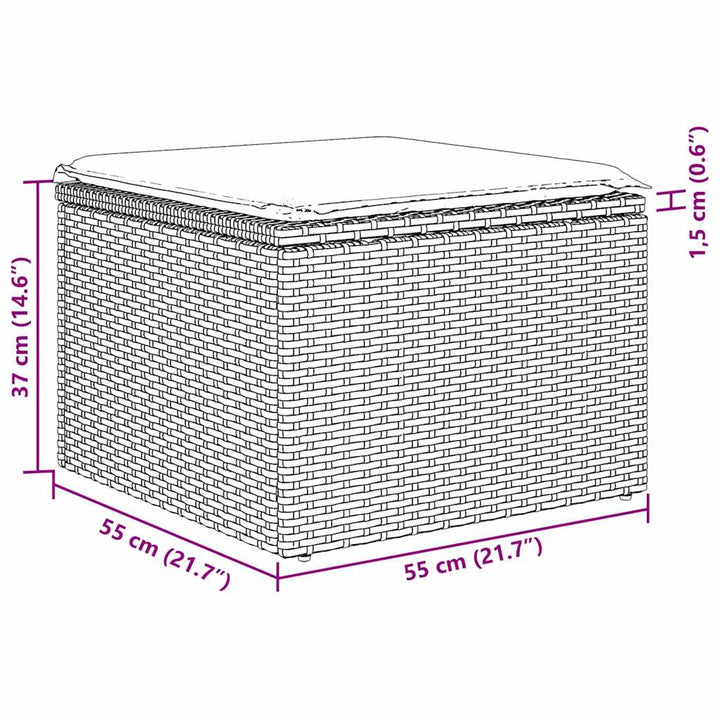 med pude Indstillelig 4 pcs Sort
