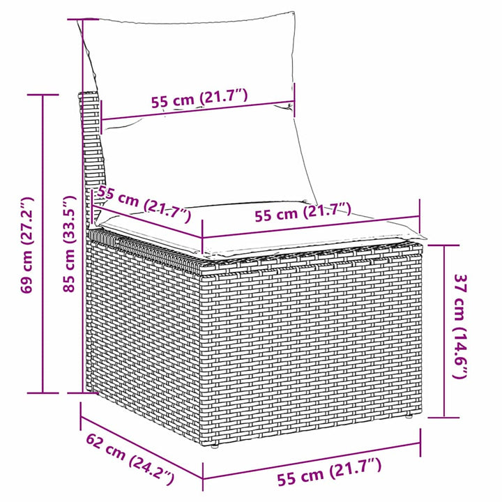 med pude Indstillelig 4 pcs Grå