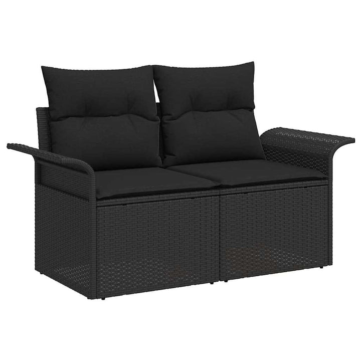 Havesofa Sæt med pude Sort