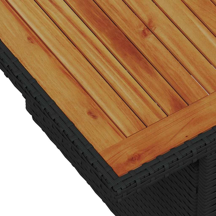 Havesofa Sæt med pude 6 pcs Sort og cremefarvet