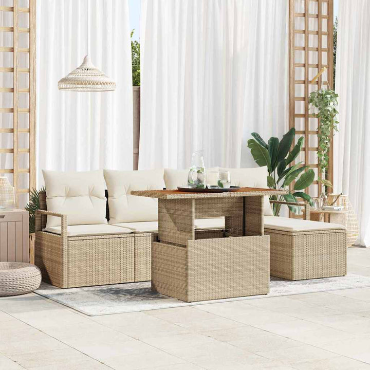 Have Spisebordssæt med pude 6 pcs Beige og creme