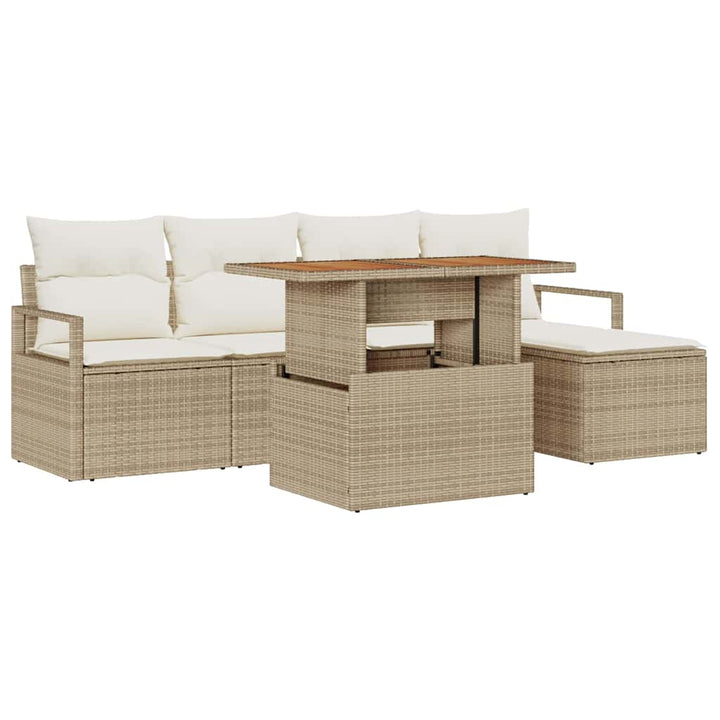 Have Spisebordssæt med pude 6 pcs Beige og creme