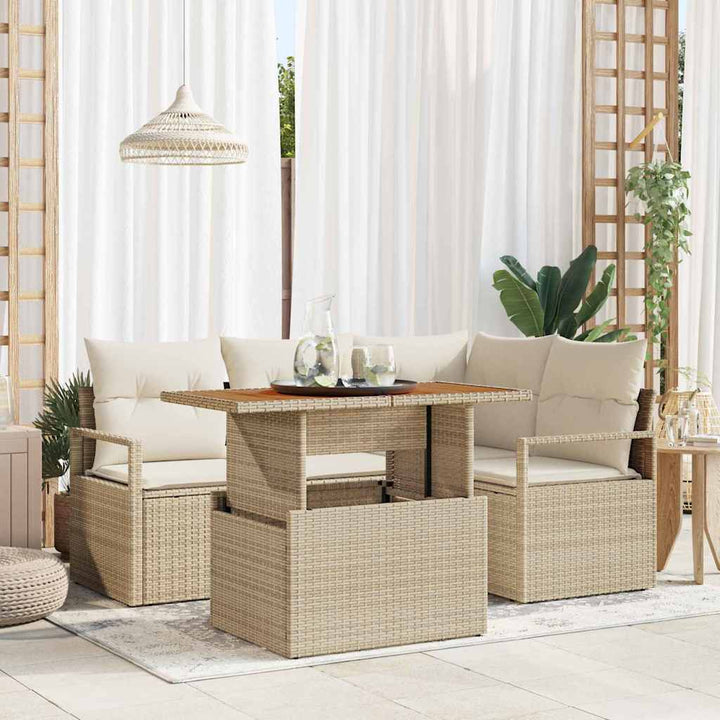 Have Spisebordssæt 5 pcs Beige og creme 100 x 55 x 73 cm