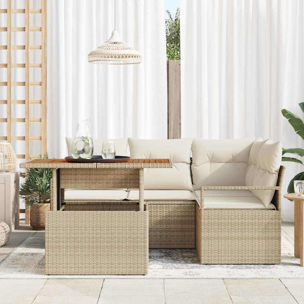 Have Spisebordssæt 5 pcs Beige og creme 100 x 55 x 73 cm