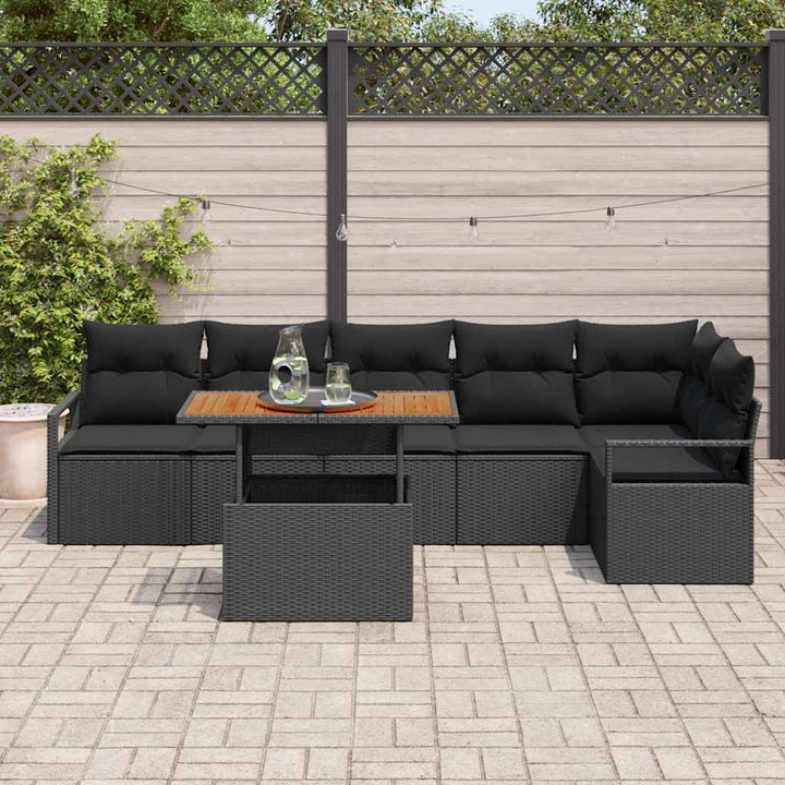 Have Spisebordssæt 7 pcs Sort og Brunt 100 x 55 x 73 cm