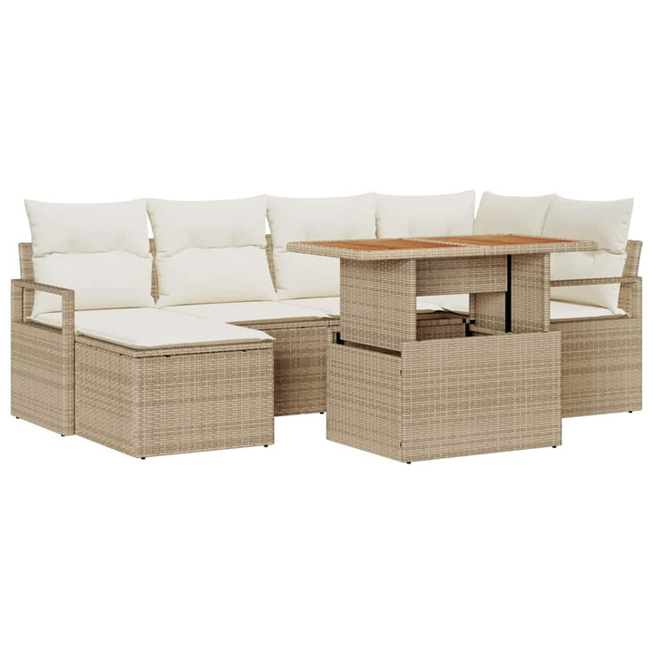 Have Spisebordssæt med pude 7 pcs Beige og creme