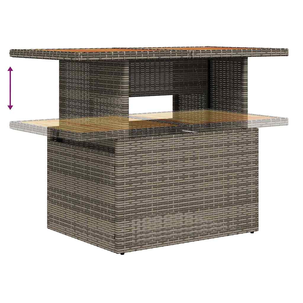 Havesofa Sæt med pude med pude 7 pcs Grå og Brun