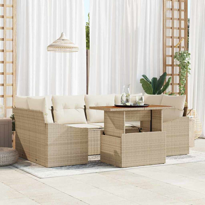 Have Spisebordssæt med pude Beige og creme 100 x 55 x 73 cm