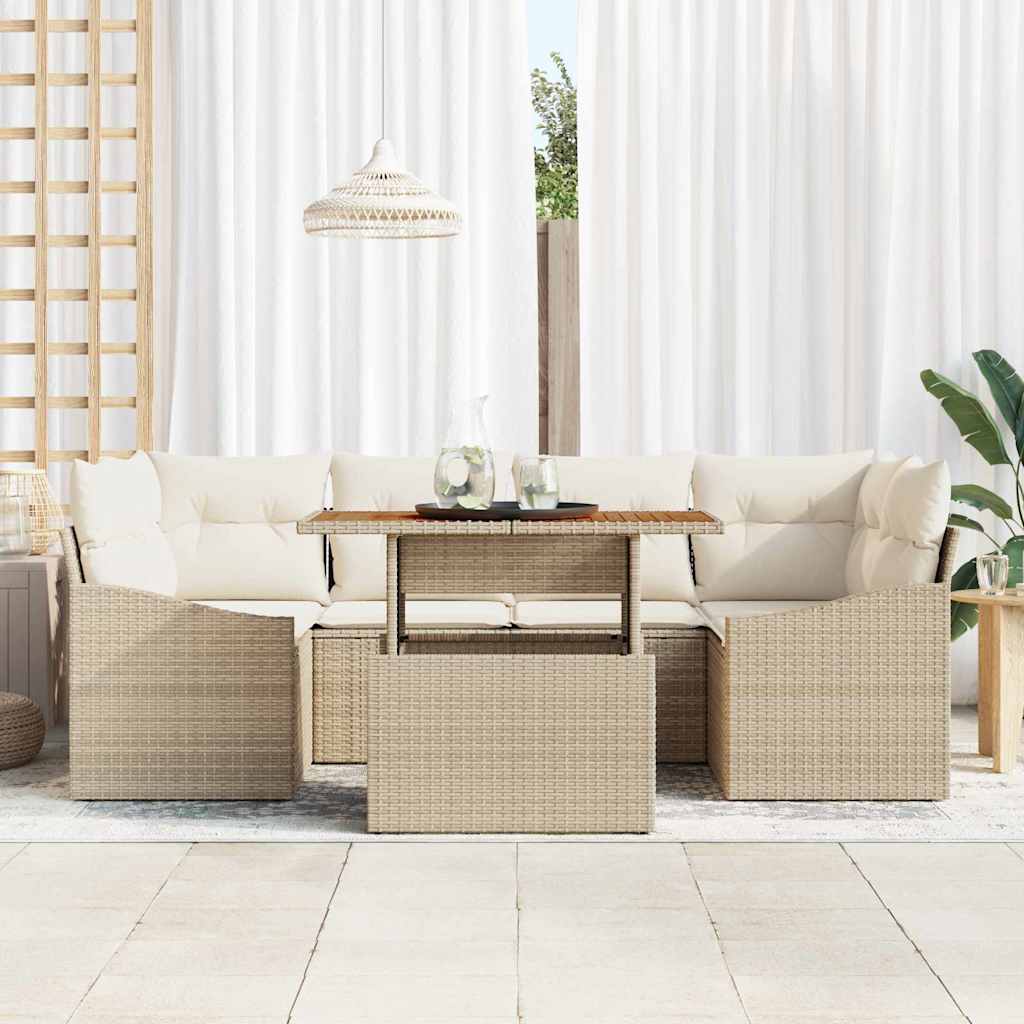 Have Spisebordssæt med pude Beige og creme 100 x 55 x 73 cm