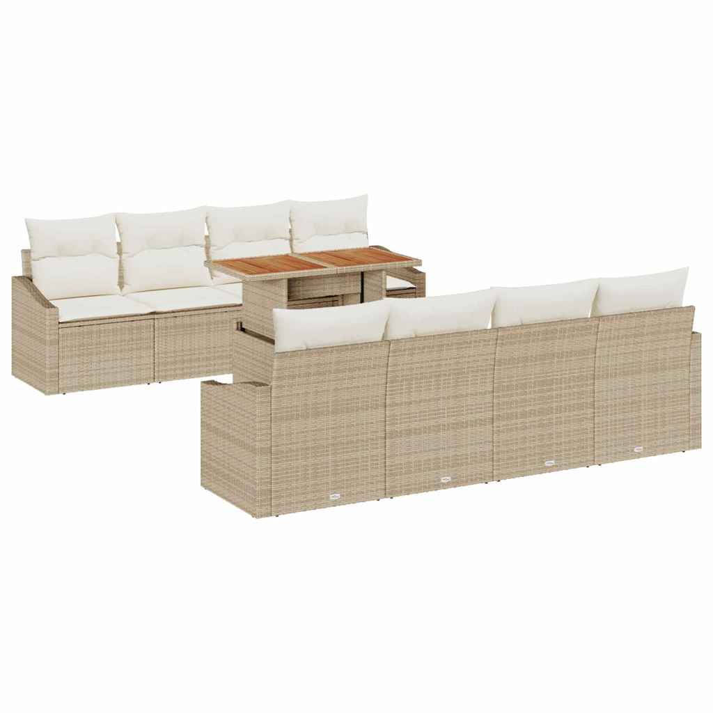 Have Spisebordssæt 9 pcs Beige og creme 100 x 55 x 73 cm