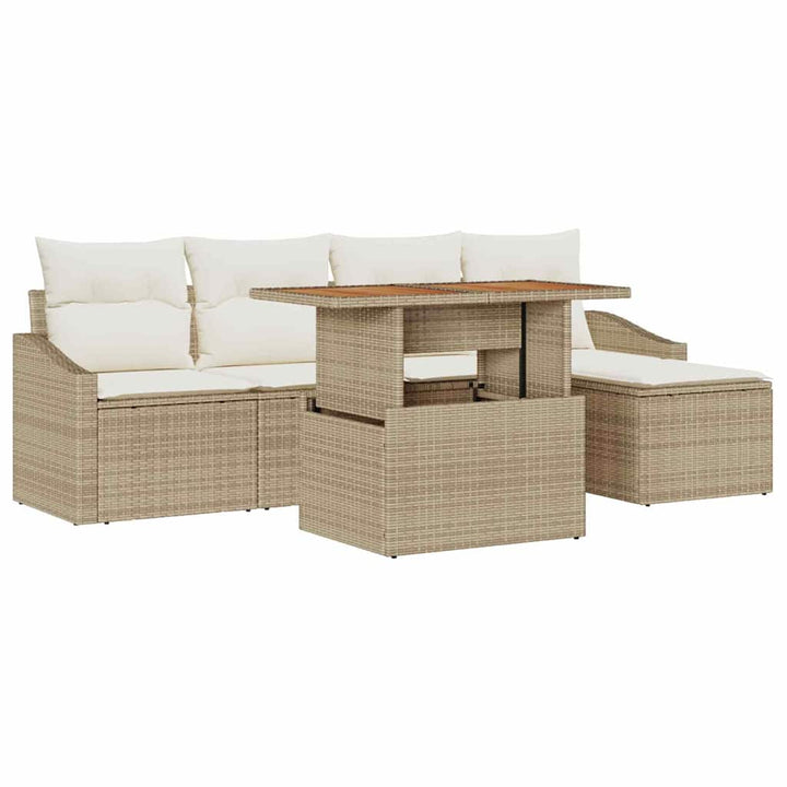 Have Spisebordssæt med pude 6 pcs Beige og creme