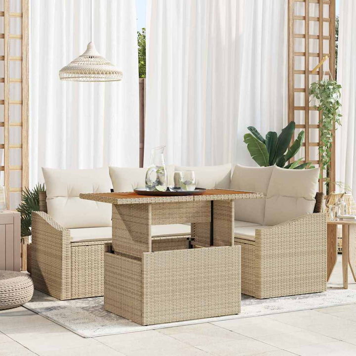 Have Spisebordssæt med pude Beige og creme 100 x 55 x 73 cm