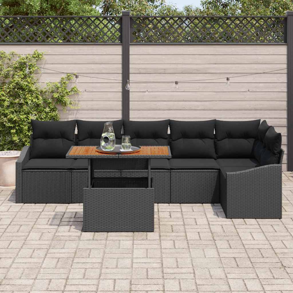 Have Spisebordssæt 7 pcs Sort og Brunt 100 x 55 x 73 cm