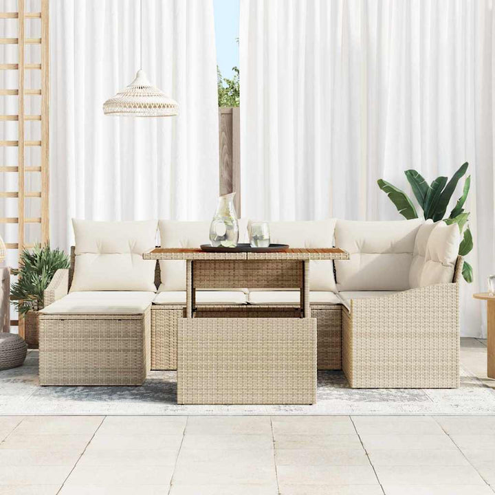 Have Spisebordssæt med pude 7 pcs Beige og creme