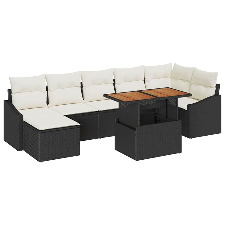 Have Spisebordssæt med pude 8 pcs Sort og Cream