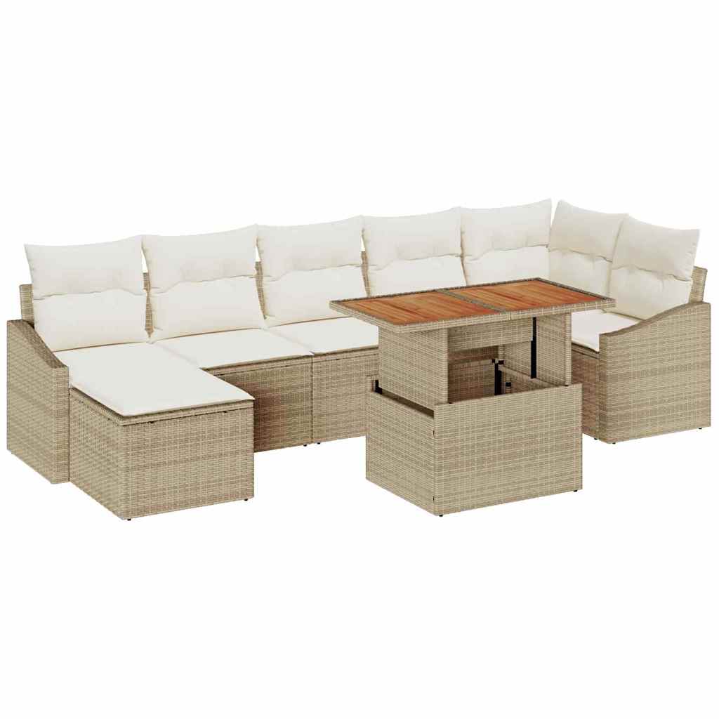 Have Spisebordssæt med pude 8 pcs Beige og creme