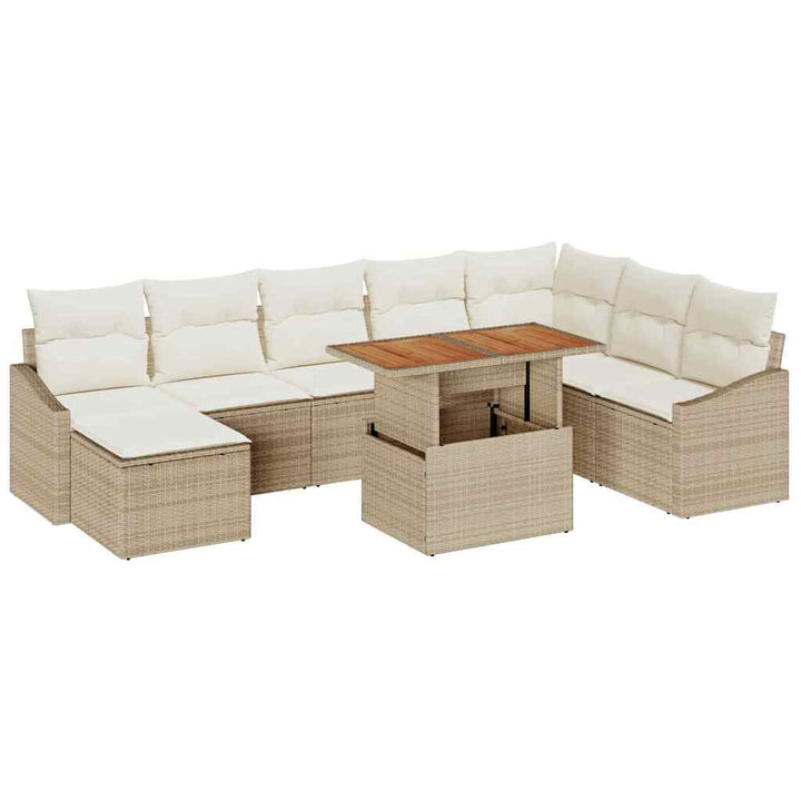 Have Spisebordssæt med pude 9 pcs Beige og creme